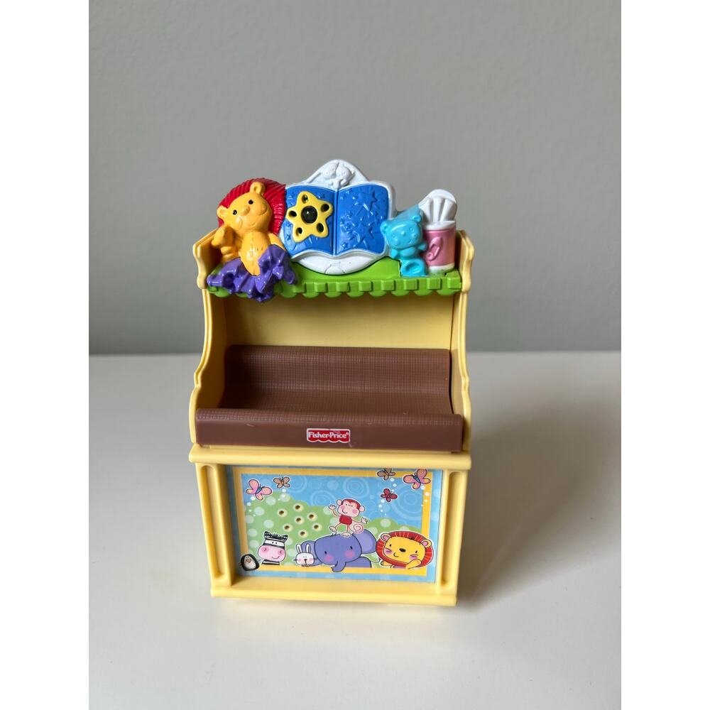 Loving Family Baby Changing Table Dollhouse Nursery Musical Lights Works